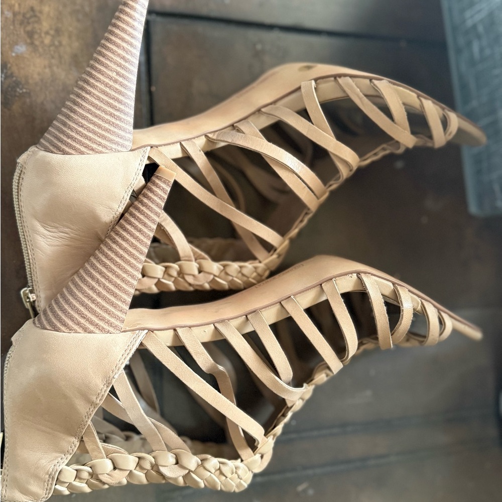 Vince Camuto Beige Strappy Heels